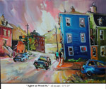 Aglow at Wood St., Oil on Canvas